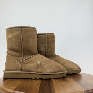Womens Ugg Classic Short II Chestnut Shearling Lined Comfort Boots Size 10 M GUC